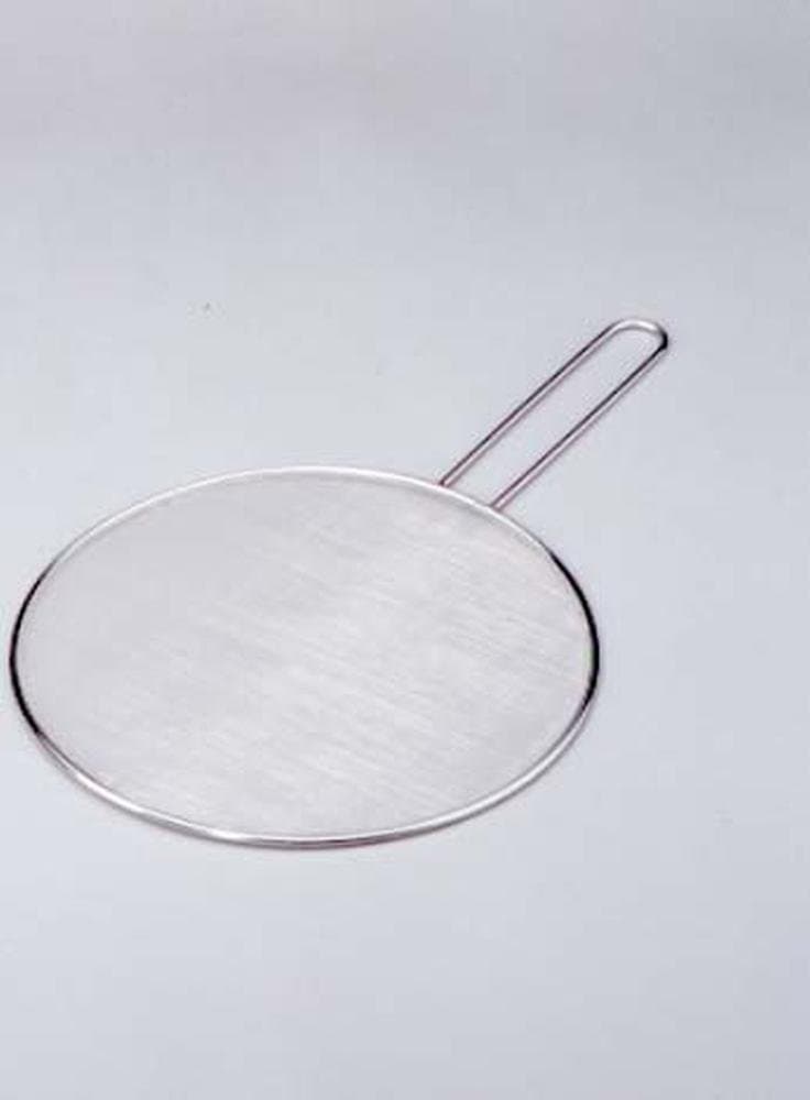 GSD Flat mesh Strainer 25 cm of Stainless Steel, Silver, 6 ft