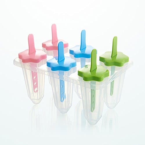 Joyfor BPA FREE-Ice Pop Molds-Set of 6 Unbreakable Double Popsicle Molds/Ice ...