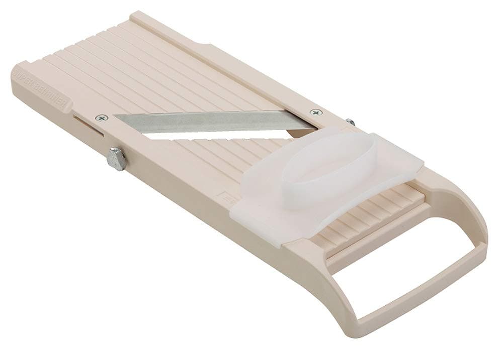 Super Standard Madoline Slicer, with with 4 Japanese Stainless Steel Blades, Almond