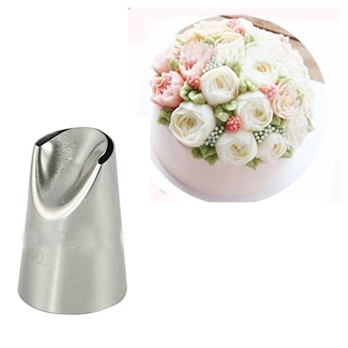 #402 Big Stainless Steel Pastry Nozzles Cake Baking Tools Seamless Icing Piping Tips For Cupcakes Kh060 by Ray2Home