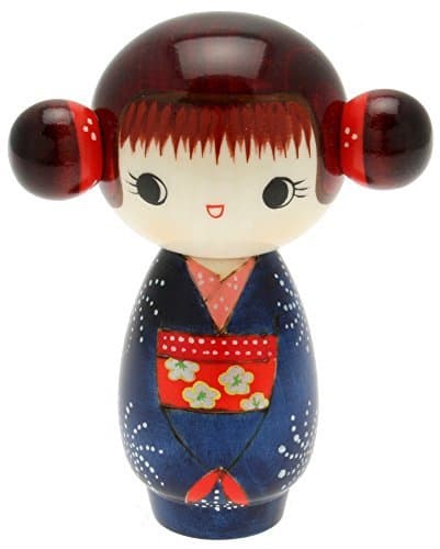 Japanese Kokeshi Doll, Hoshi's Blue Kimono by Usaburo