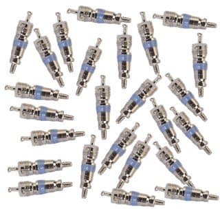(Pack of 25), C&D Valve CD4460 Valve core with Teflon Seal (Blue), Tapered Barrel