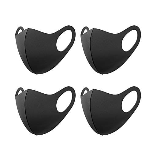 Loisuzn Washable and Reusable Unisex Anti-dust Mask Earloop Cotton Bandana Protective Face Mouth Cloth Shield - 4 Pack