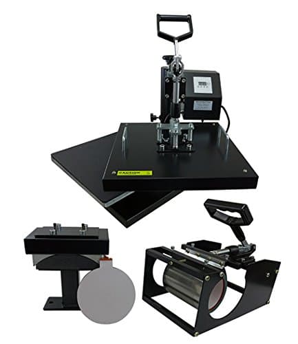 Rincons 4 in 1 Multifunction Heat Press Machine (15x15 Heat Press, Cap Press, Mug Press, Plate Press)
