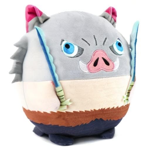 Anime Plush Doll Toy Tanjirou Nezuko Stuffed Plushie Figures Keychain Decoration Kids Gifts Halloween Cosplay Props (Hashibira Inosuke, 10cm /3.94inch)