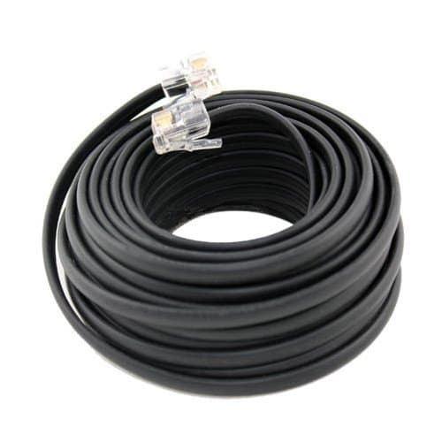 Wideskall 50 Feet RJ-11 Modular Connector 4 Conductor Cable Telephone Cord (B.
