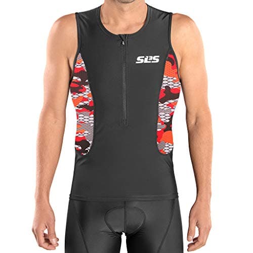 Tri Top Mens - Mens Triathlon Top - 2 Pockets FRT Jersey - Singlet - Designed by Athletes for Athletes