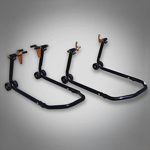 Bvkw RICAMBI White Stand Paddock Stand Set Front and Rear Mount Jack