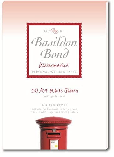 Basildon Bond A4 White Paper Writing Set Includes Writing Pad & Envelopes