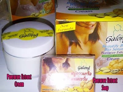 60g. Galong Pueraria Mirifica Bio Serum Bust Enlargement Firming Cream Natural Herbal Firming Cream Creme (Firm Cream Breast From a to F Cup) + 60g. Galong Pueraria Mirifica Bio Serum Soap Vitamin Complex