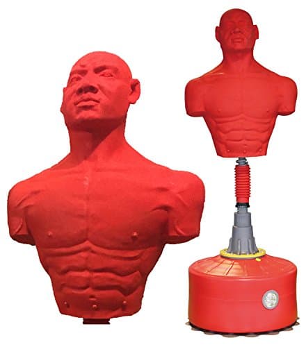 GYMENIST Standing Punching Bag Heavy Duty Manican Great for Punches Upper Cuts & Round House Kicks (RED)