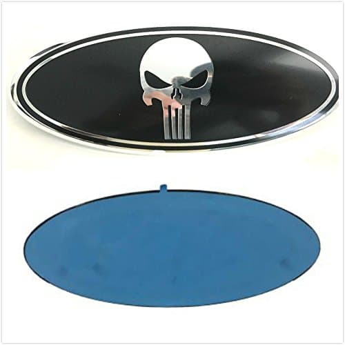 Foxxi F-7SKB Pusnisher 7'' x 2.8'' Escape Excursion Expedition Freestyle For d F-150 F-250 F350 Grille Tailgate Emblem Oval Decal Badge Nameplate