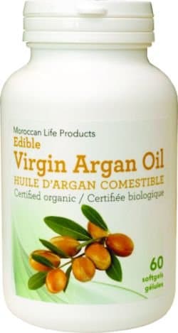 Argan Oil Capsules (Edible) (60 Softgel capsules) Brand: Moroccan Life Products