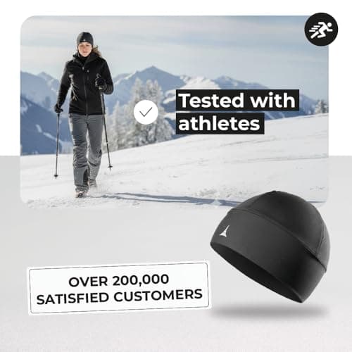 Skull Cap Helmet Liner Running Beanie - Ultimate Thermal Retention and Performance Moisture Wicking. Fits Under Helmets