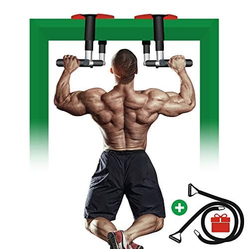 Chriffer Pull Up Bar Handles, 2020 Upgraded Steel Doorframe Chin-Up Bar, Holds up to 330 lbs Workout Hardware for Home and Travel Doorway Gym