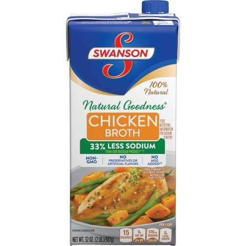 Swanson Natural Goodness Chicken Broth Carton - 32oz (Pack of 2)