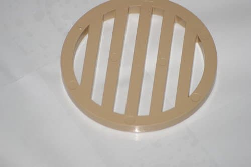 Plastic Drain Cover 5 Pack 3" inch Diameter & 1/4" inch Thick - (Color tan)
