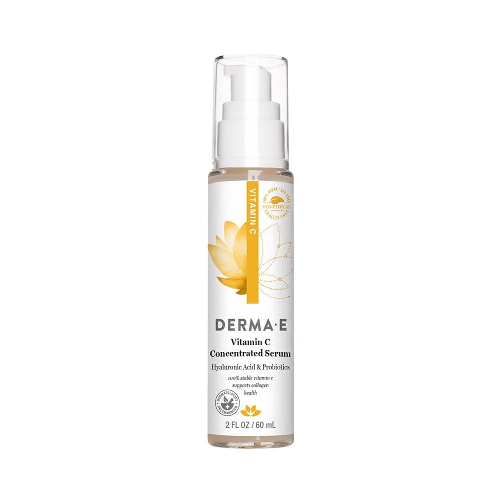 DERMA E Vitamin C Concentrated Serum with Hyaluronic Acid 2oz