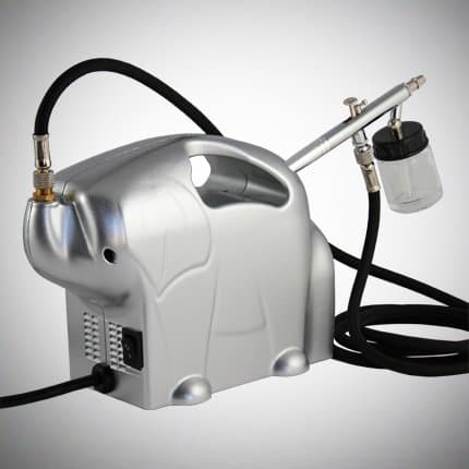 Multi-purpose Dual-action Airbrush Kit with Elephant Compressor and 1/8 Air Hose Set