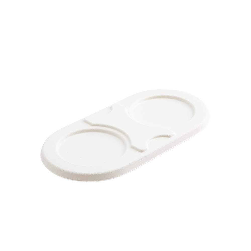 Restaurantware LIDS ONLY: Pulp Tek White Lids For 17 & 20 Ounce Take Out Containers, 100 Disposable Lids For Food Containers - Natural Bagasse Lids For To Go Containers, Containers Sold Separately