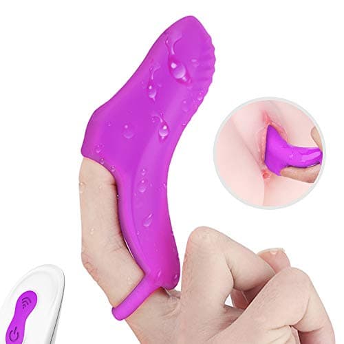 4.5 Inch Finger Wearable Massage Kit Stímùlà-tór, 9 Powerful Vibranting Modes, Wireless Remote Control Pussey Stímùlàting Tools for Couples Safe Smooth Skin-Like Silicone,IPX7 Waterproof (Purple)