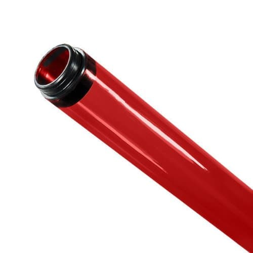 48 in. - T8 - Red - Tube Guard with End Caps - Colored Plastic Lamp Sleeve - American PLAS-100221