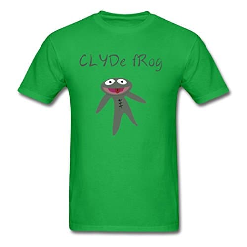 WANLI Customize Men's Clyde Frog T-Shirts bright green XX-Large