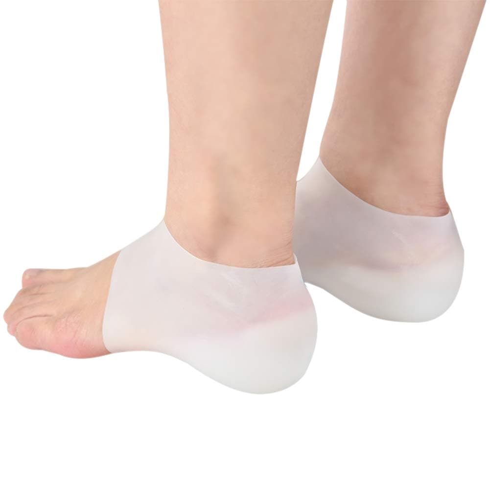 Glomixs 1 Pair Invisible Height Lift Heel Pad Sock Liners Increase Insole Pain Relieve for Women Men