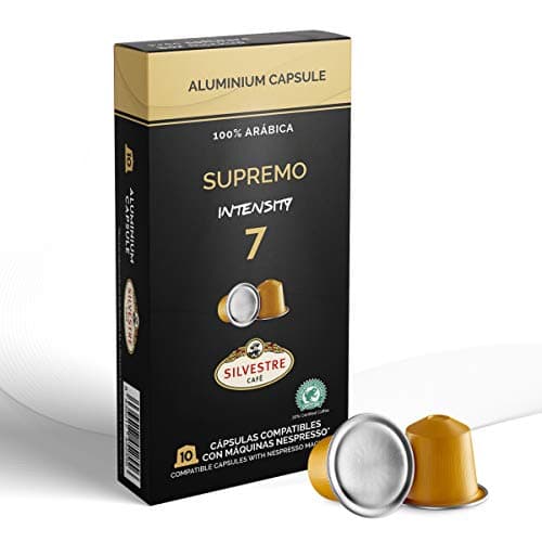 Imported SPANISH Coffee Espresso Compatible Nespresso Machine Aluminum Pods single cup (SUPREMO, 40 Pods)