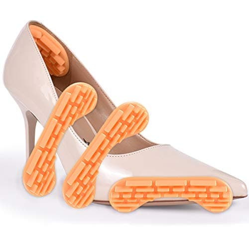 4D Heel Cushions Inserts, Heel Grips Liner for Loose Shoes, Improved Too Big Shoe Fit and Comfort, Self-Adhesive Heel Pads for Women Men (2 Pairs, Orange)