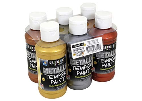 Sargent Art, 6 Colors Metallic Tempera Paint Set, 6 Piece… (6 Colors-4 oz)