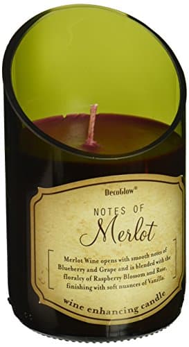 Zings & Thingz 57073735 Merlot Scented Candle, Green