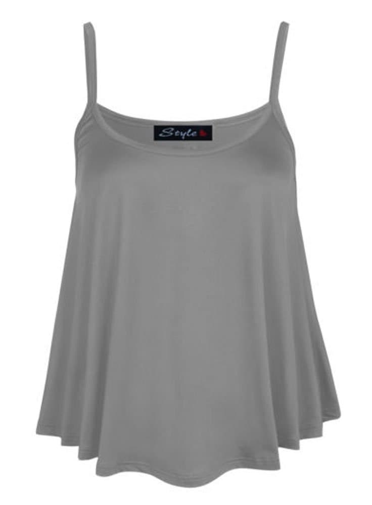 Womens Plus Size Cami Vest Top (MTC) ((us 16/18) (uk 20/22), silver grey)