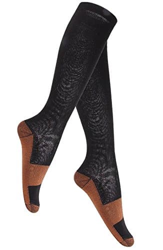 Flexica Copper Infused Anti-Fatigue Compression Socks - Circulation and Support for Running, Sports, Pain Relief, Nursing, Work and Travel