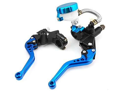 Blue A pair of Motorcycle CNC Aluminum part 7/8"(22mm) Universal Front Motor Reservoir Cylinder Master Brake Clutch Levers Fit For Yamaha FZOne FAZER 200One-2005