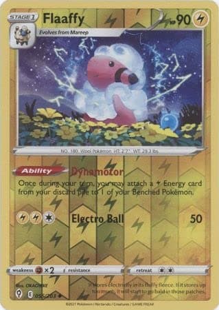 THE POKEMON COMPANY INTERNATIONAL Single Card FLAAFFY 055/203 Reverse Holo EVOLVING SKIES