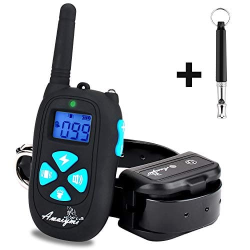 LINNSE Shock Collar for Dogs, Dog Training Collar with 1650ft Remote Control 100% Waterproof and Rechargeable Dog Shock Collar with Remote Dogs