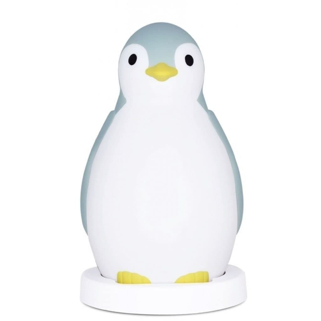 Zazu Pam The Penguin Children's Sleeptrainer Clock and Night Light with Wireless Speaker - Blue