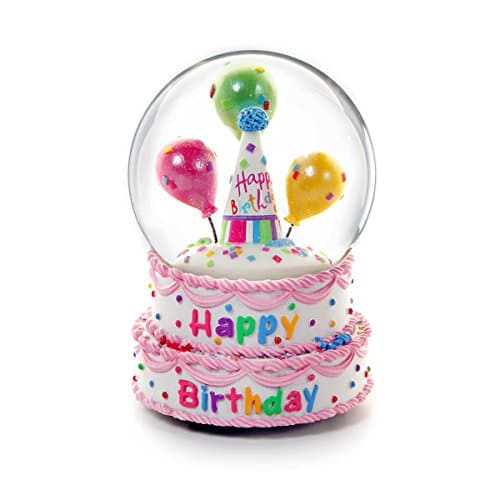 2014 Happy Birthday Water Globe Happy Birthday 5.75" Water Globe San Francisco Music Box
