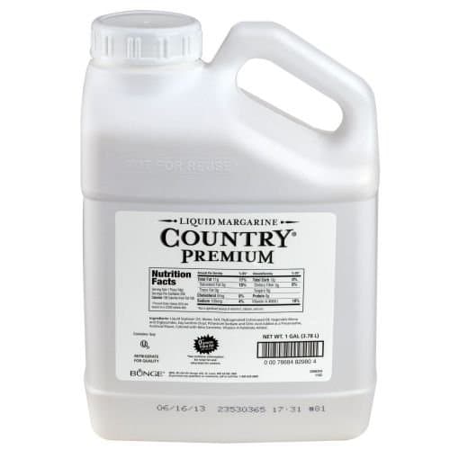 Country Premium Liquid Margarine 1 Gallon - 4 per case.