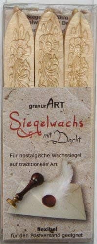 gravurARTsealing wax with wick, ivory pearl (3 sticks)
