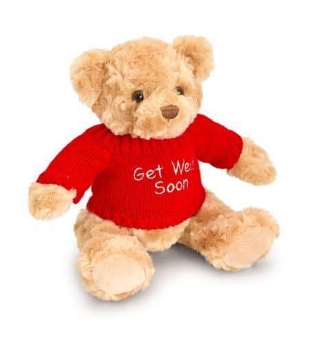 Keel Toys 20cm Get Well Soon Red Bear Soft Toy by Soft Toys