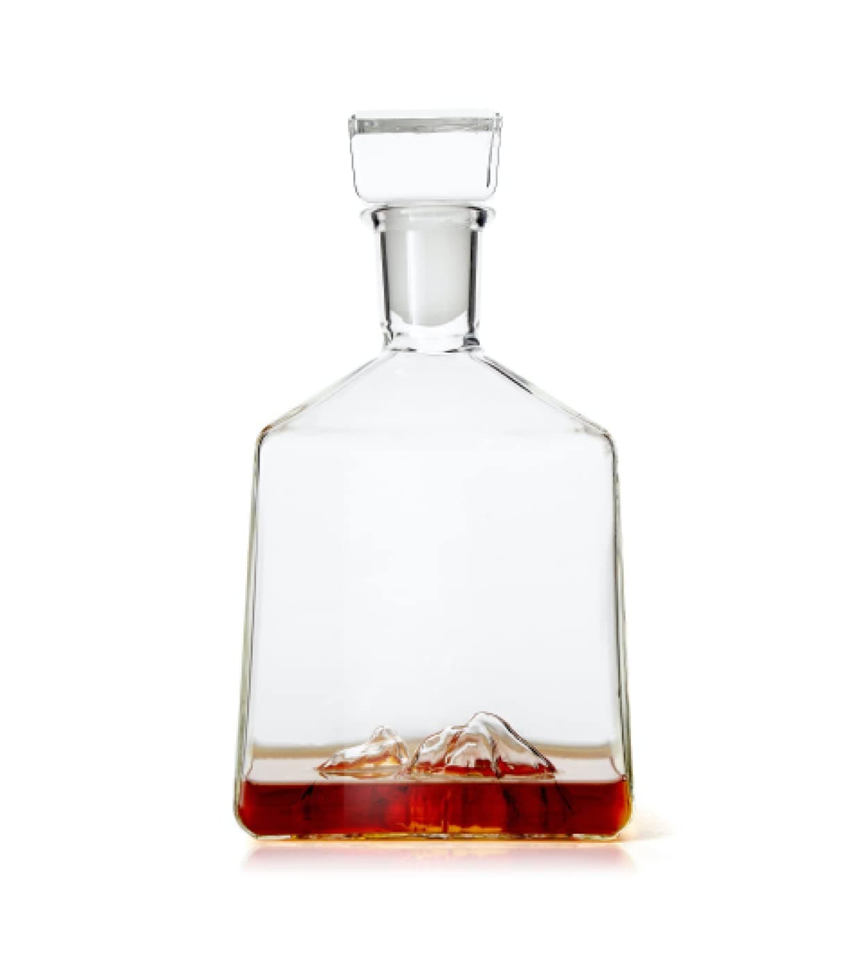 HuckberryHuckberry Whiskey Peaks Denali Decanter, 54 oz, Glassblown, Lead-Free Crystal with Stopper