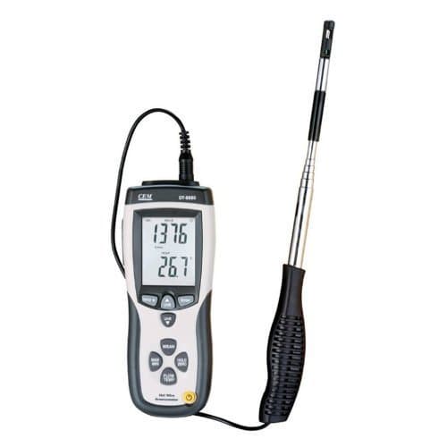 CEM CMM/CFM DT-8880 Hot Wire Anemometer Air Flow Velocity Meter with USB Interface by CEM