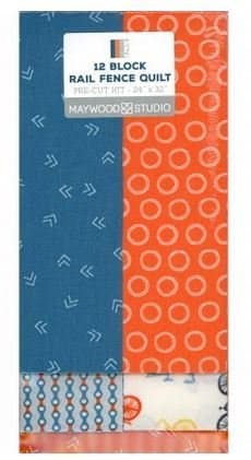 MAYWOOD Studio PRE-Cut 12 Block Rail Fence Quilt KIT (Cycles of Life