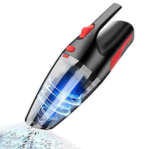 EMOCCI handheld vacuum cleaner Cordless | car hoovers cordless | Portable 5000Pa 100W Powerful Cyclonic Suction Wet-Dry Hand Held Vacuums for Home Kitchen Car Vac Cleaning(Black)
