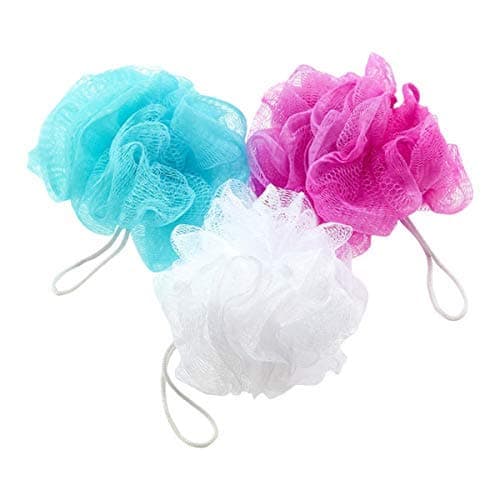 Chandan Product Round Bath Sponge Loofah/Scrub, soft Loofahs Sponge- Set of 4 (Multicolor)
