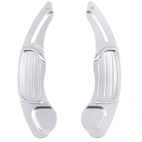 NULLA Aluminum Alloy Steering Wheel Shift Paddle Shifter For Ford Mondeo Edge Taurus for Lincoln MKX Car Sticker (Silver)