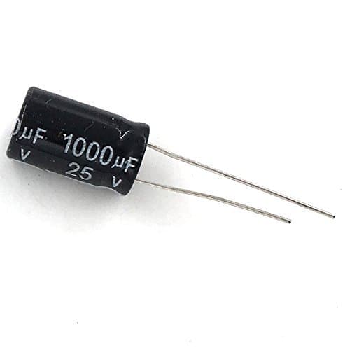 (Pack of 10 Pieces) MCIGICM 1000uf 25V Capacitor, Aluminum Electrolytic Capacitor 1000uf 25v 10x17