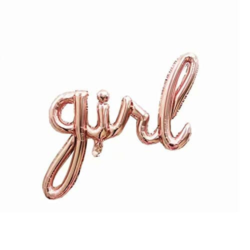 The Little Leisure Company Decorations GIRL balloon - 1 ROSE GOLD Letter Balloon for a Baby Shower, Gender Reveal Parties and Birthday Parties - GIRL
